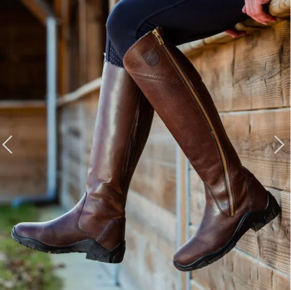 white horse riding boots